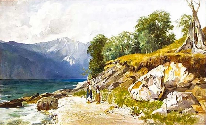 Sorelle in riva al mare